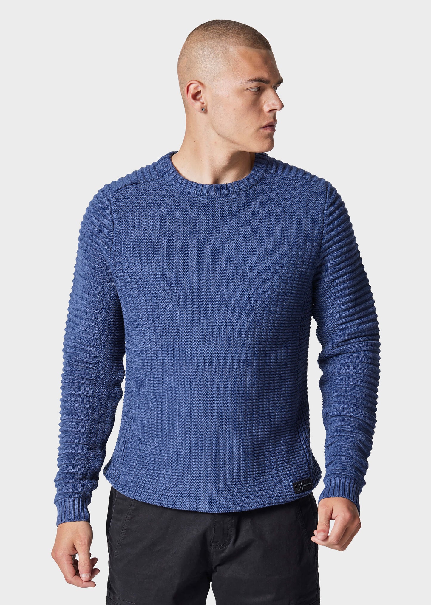 Carson Petrol Blue Knitwear