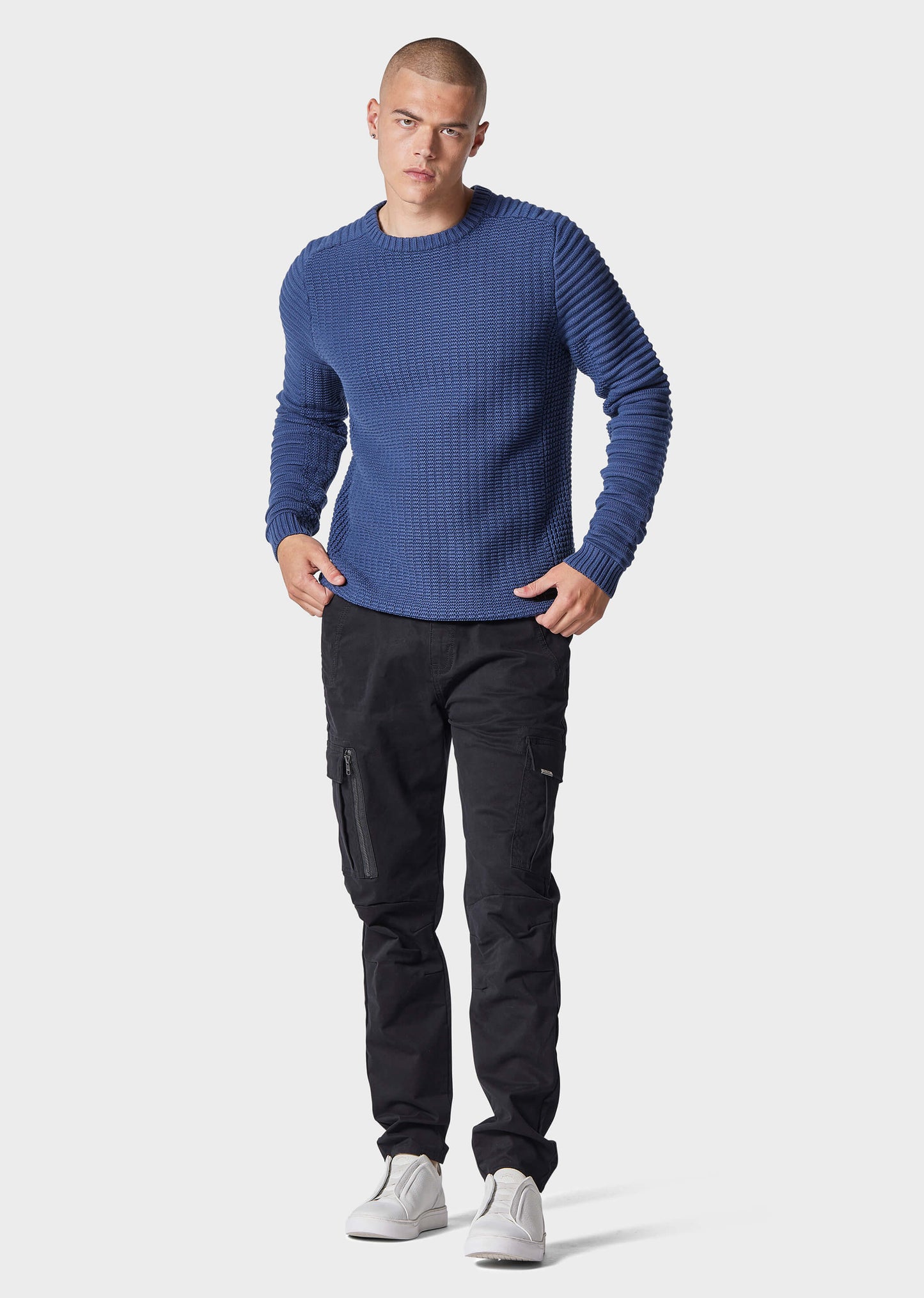Carson Petrol Blue Knitwear