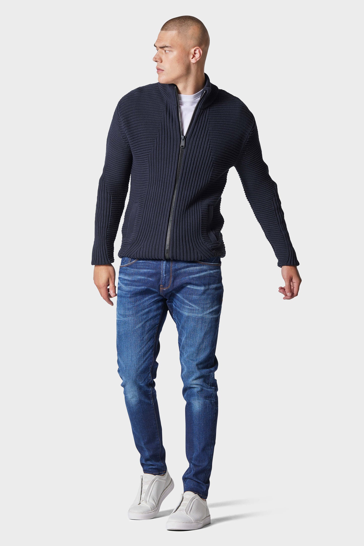 Jaymes Navy Knitwear