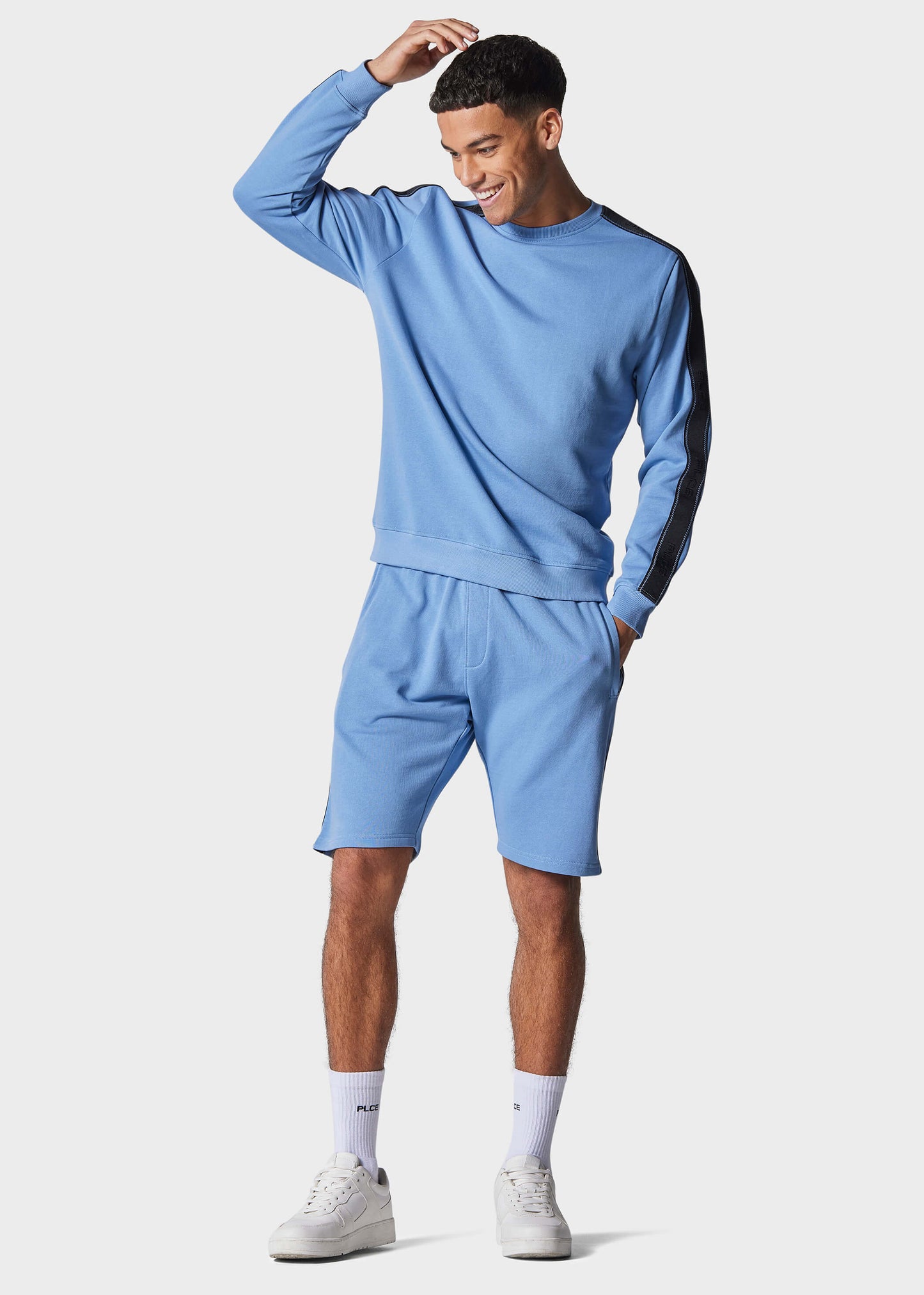 Anila Tranquil Blue Jogger Shorts