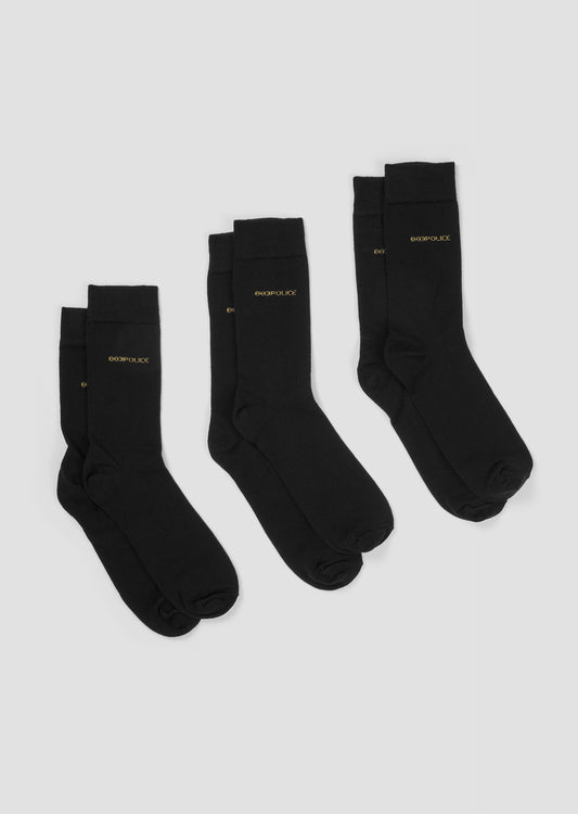 Aventura Black 3-Pack Socks