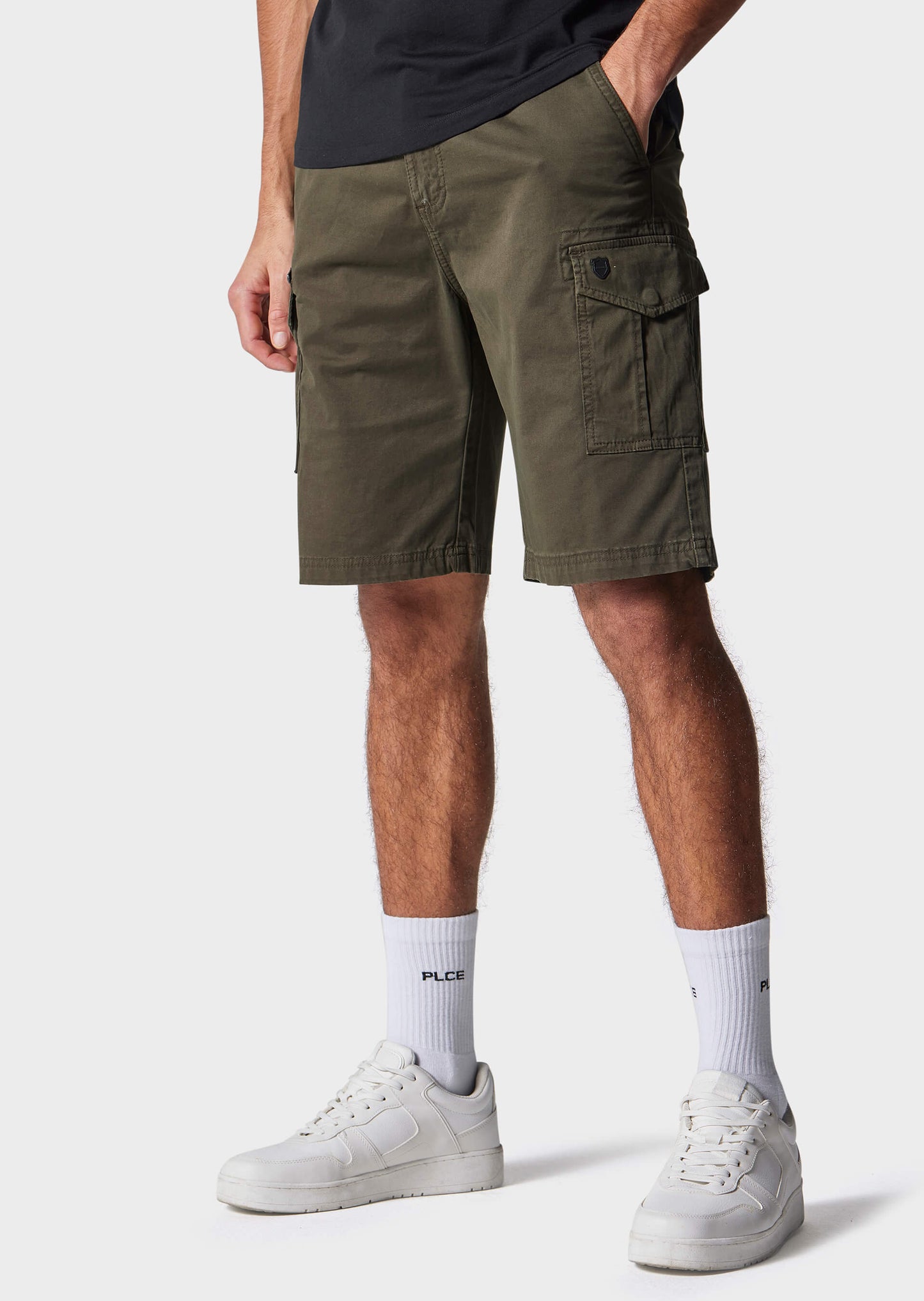 Lindros Khaki Cargo Shorts