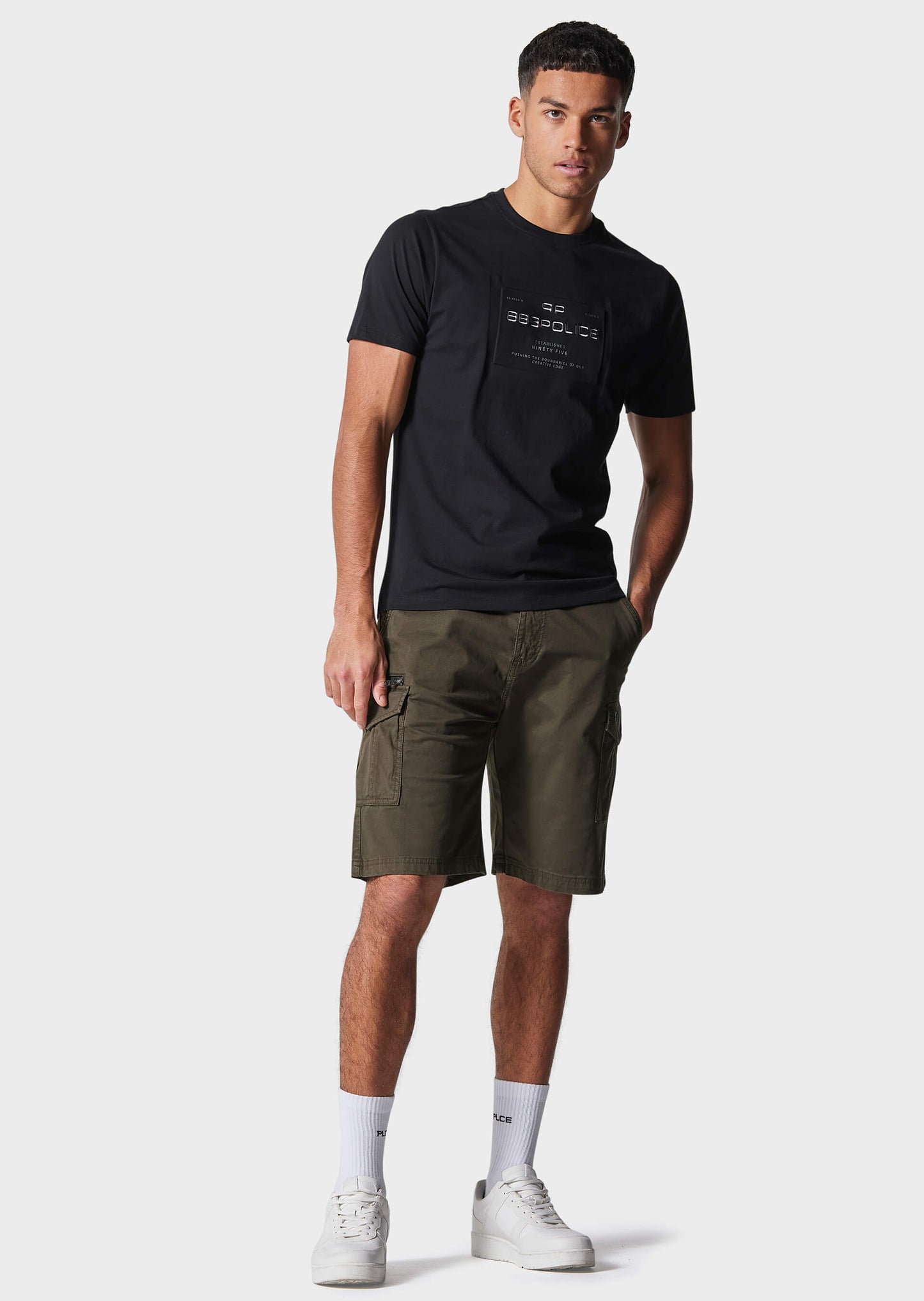 Lindros Khaki Cargo Shorts