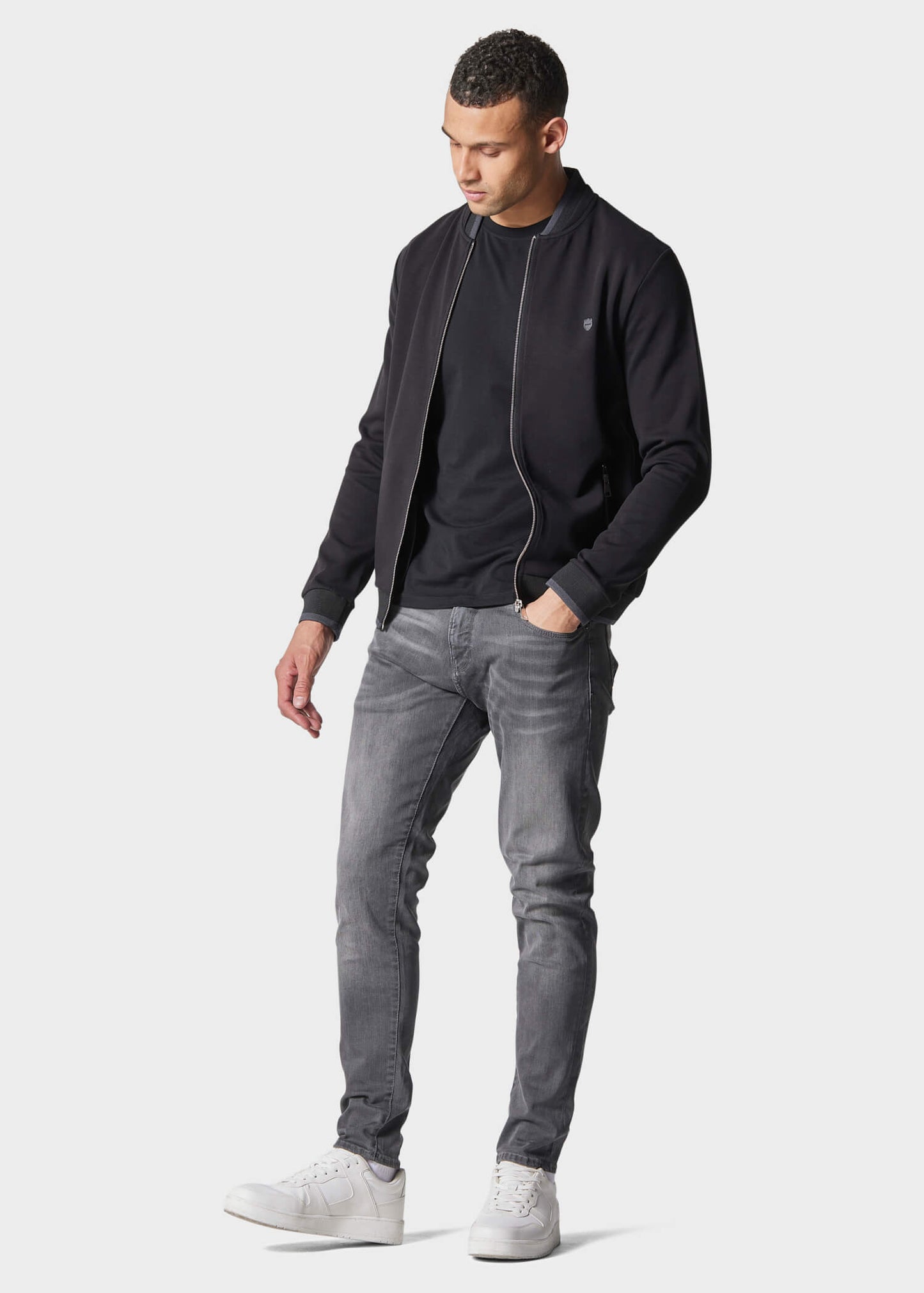 Neutra Black Zip-Up Sweatshirt