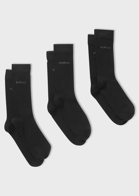 Paco Black 3-Pack Socks