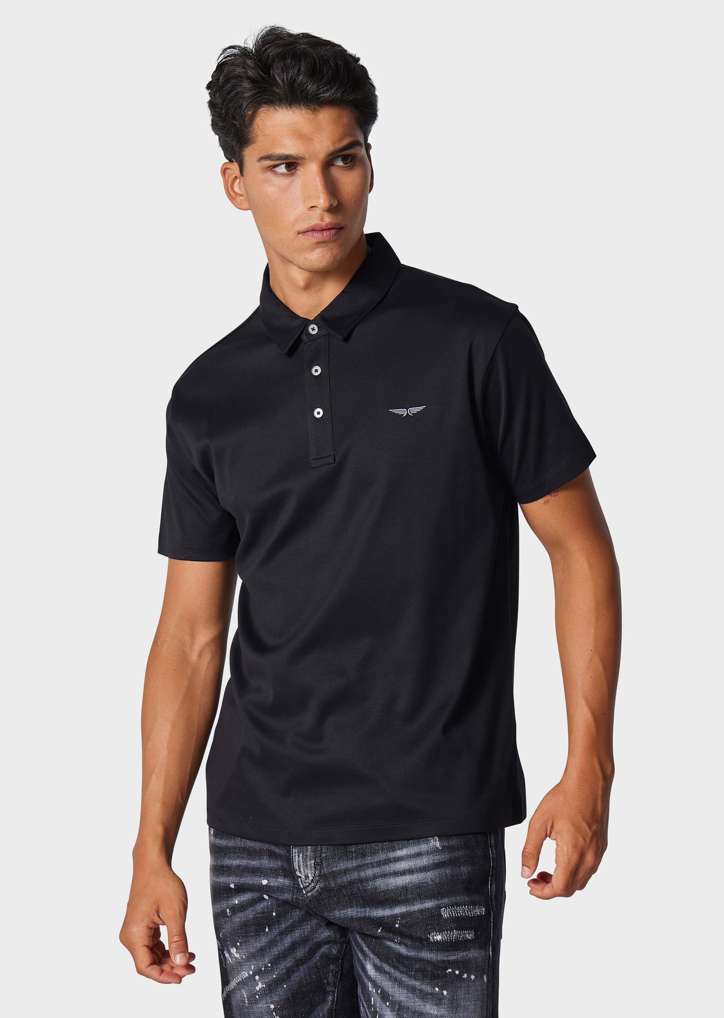 Leytun Black Polo Shirt