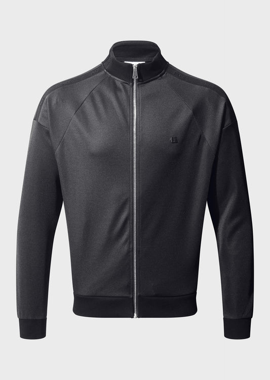 Sacra Black Zip-Up Sweatshirt