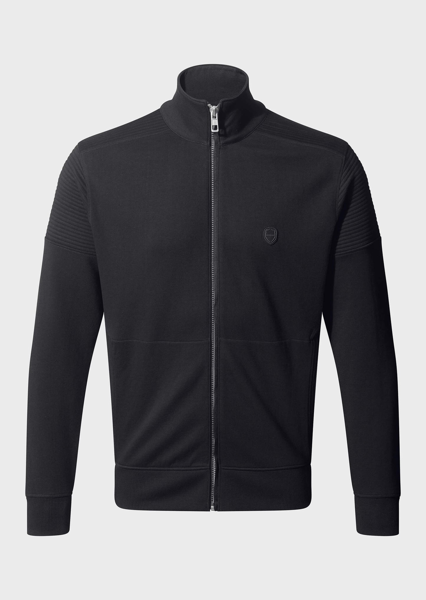 Stretta Black Zip-Up Sweatshirt