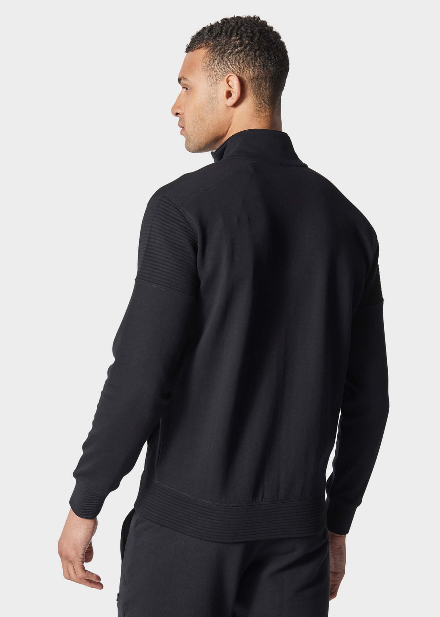 Stretta Black Zip-Up Sweatshirt