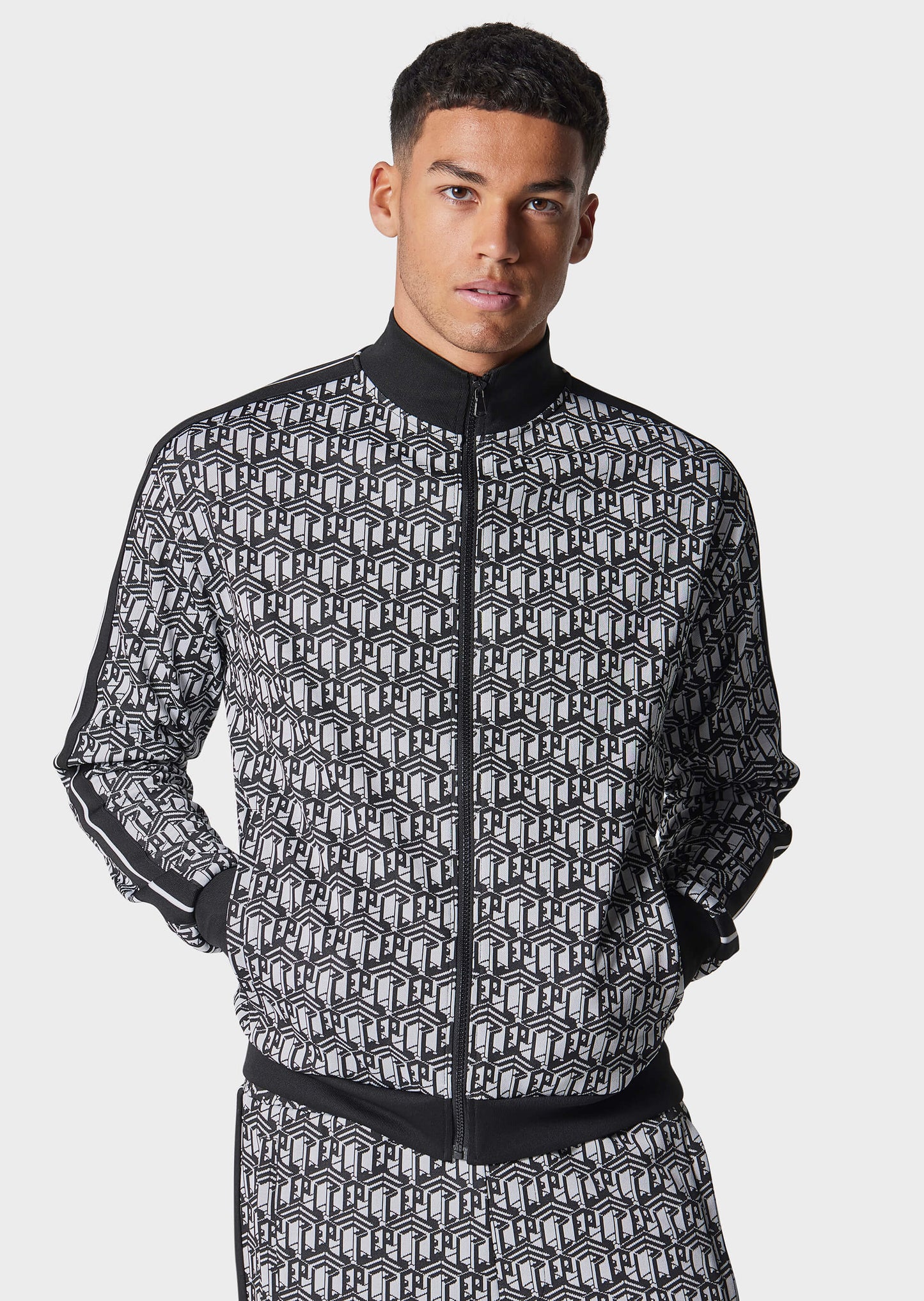 Viob Printed Zip-Up Sweatshirt
