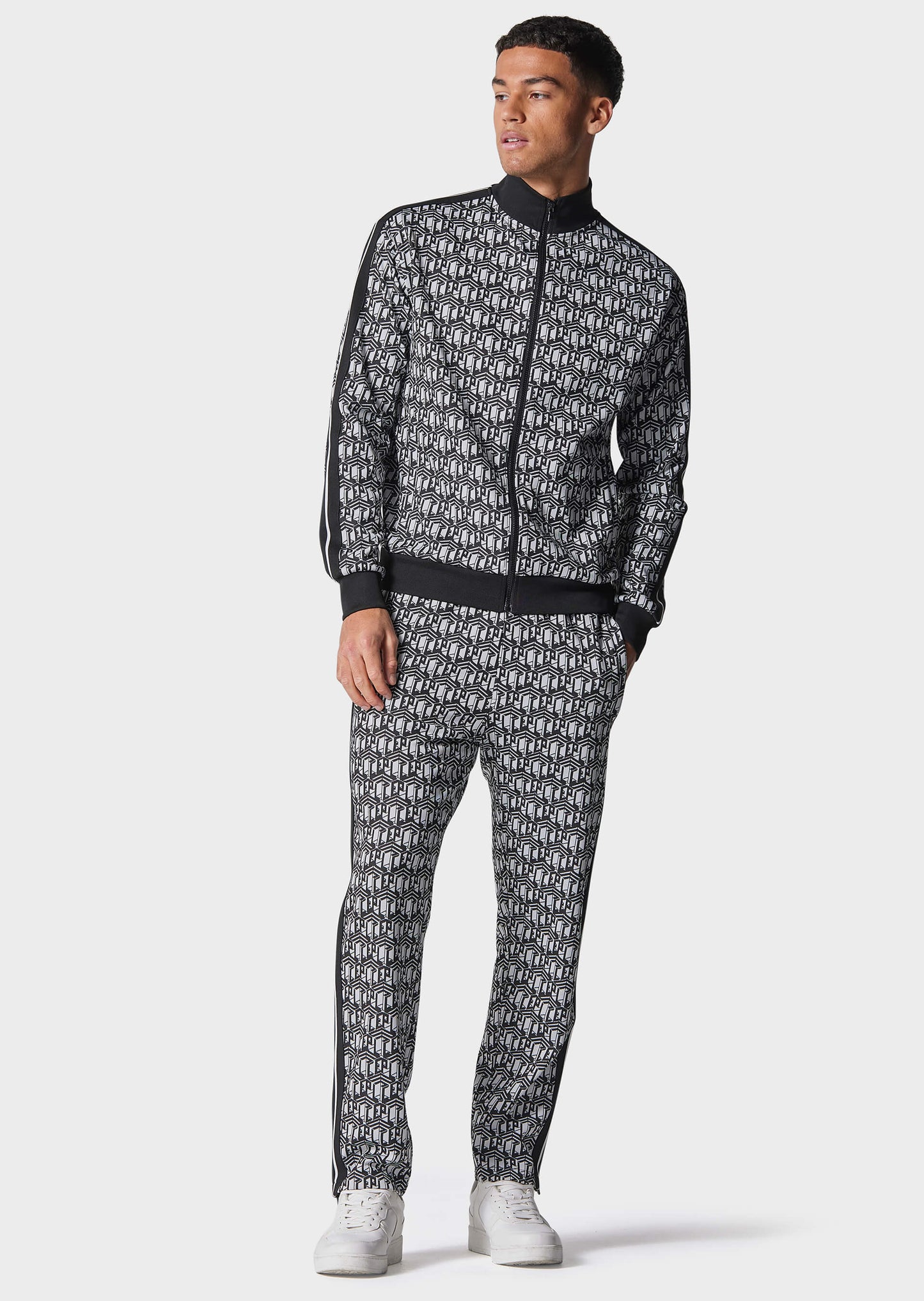 Viob Printed Zip-Up Sweatshirt